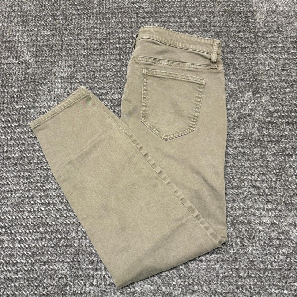 Buffalo David Bitton Womens Avalon Ankle‎ Skinny Jeans Size 12/32 Mid-Rise Green